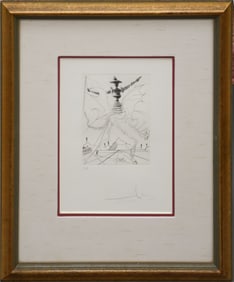 Salvador Dali (Spain, 1904-1989) Etching Don Quiote EA. And Pencil signed lower right margin.