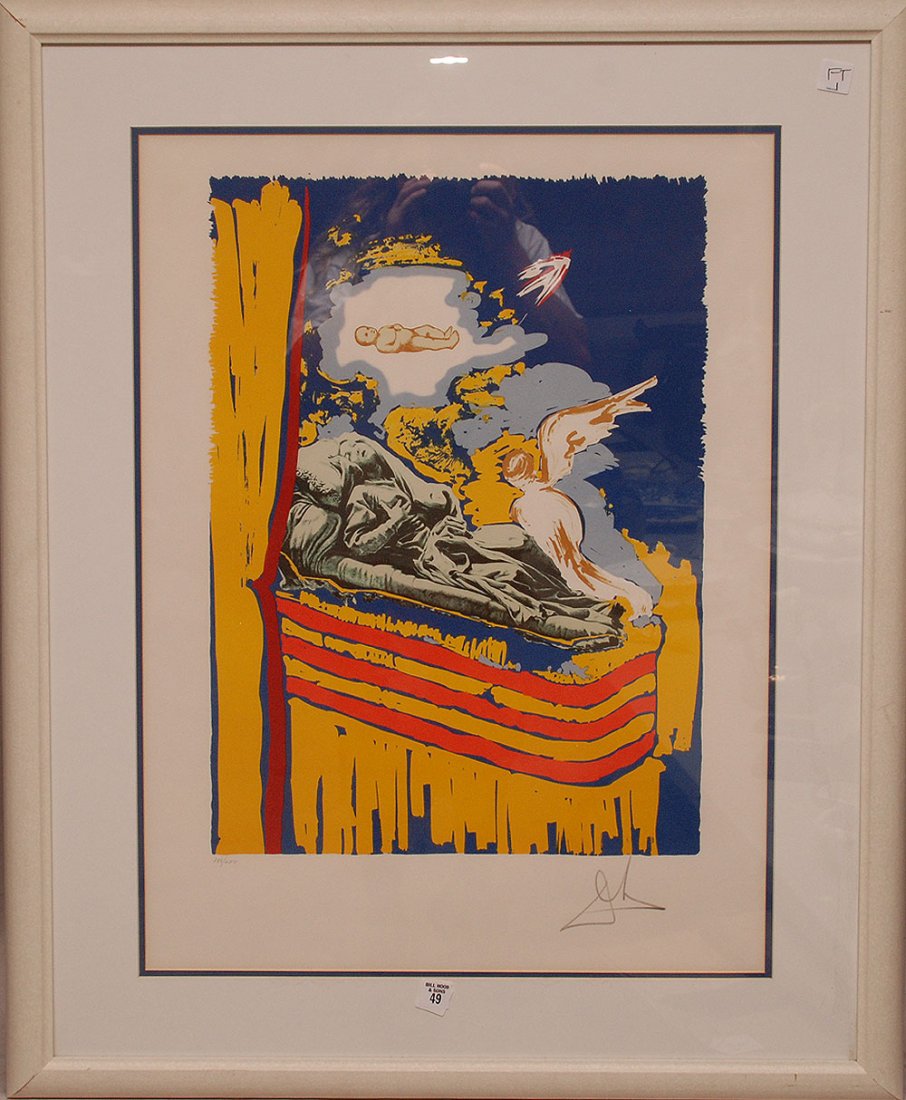 Salvador Dali (1904-1989) Spain, Lithograph, pencil sig: Salvador Dali (1904-1989) Spain, Lithograph, pencil signed & numbered, 188/250, sight 20" x 29"