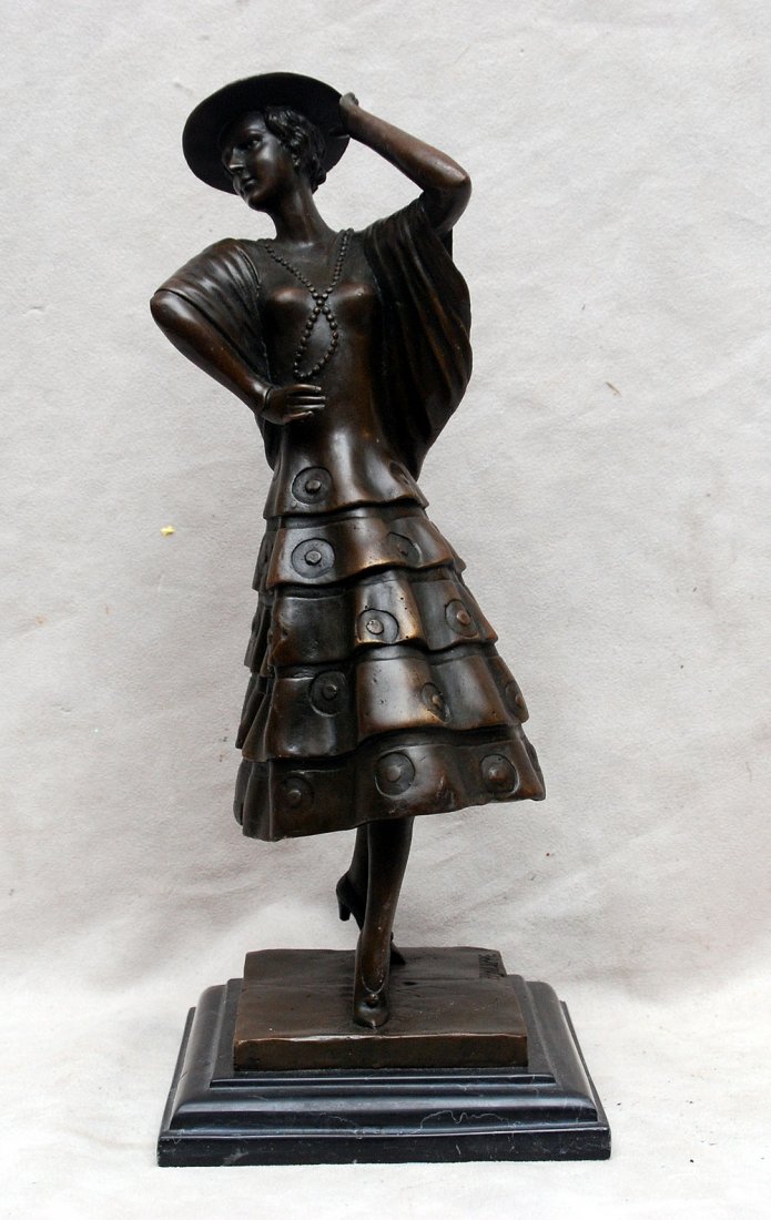 Bronze Spanish dancer, after P.Philippe, 13 3/4"h: Bronze Spanish dancer, after P.Philippe, 13 3/4"h
