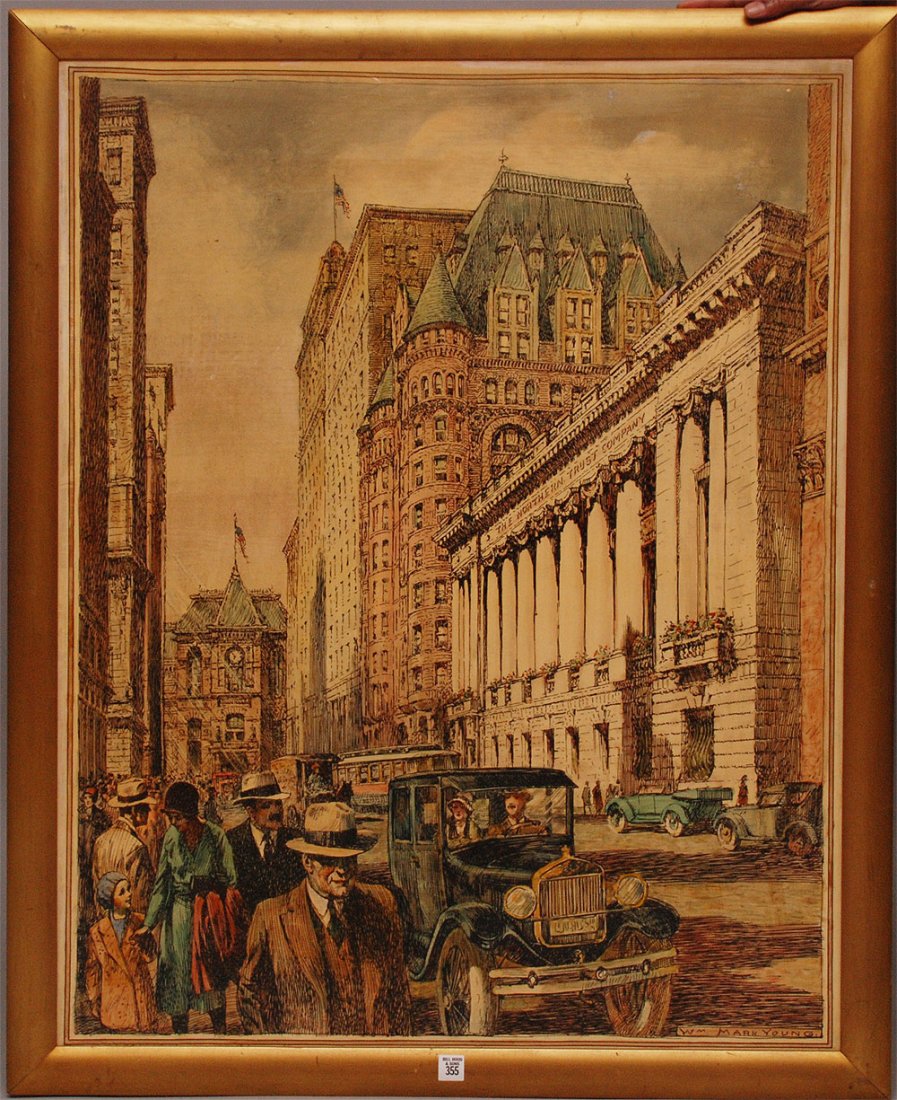 Picture of Northern Trust Company building in Chicago, : Picture of Northern Trust Company building in Chicago, 31" x 40" by William Mark Young