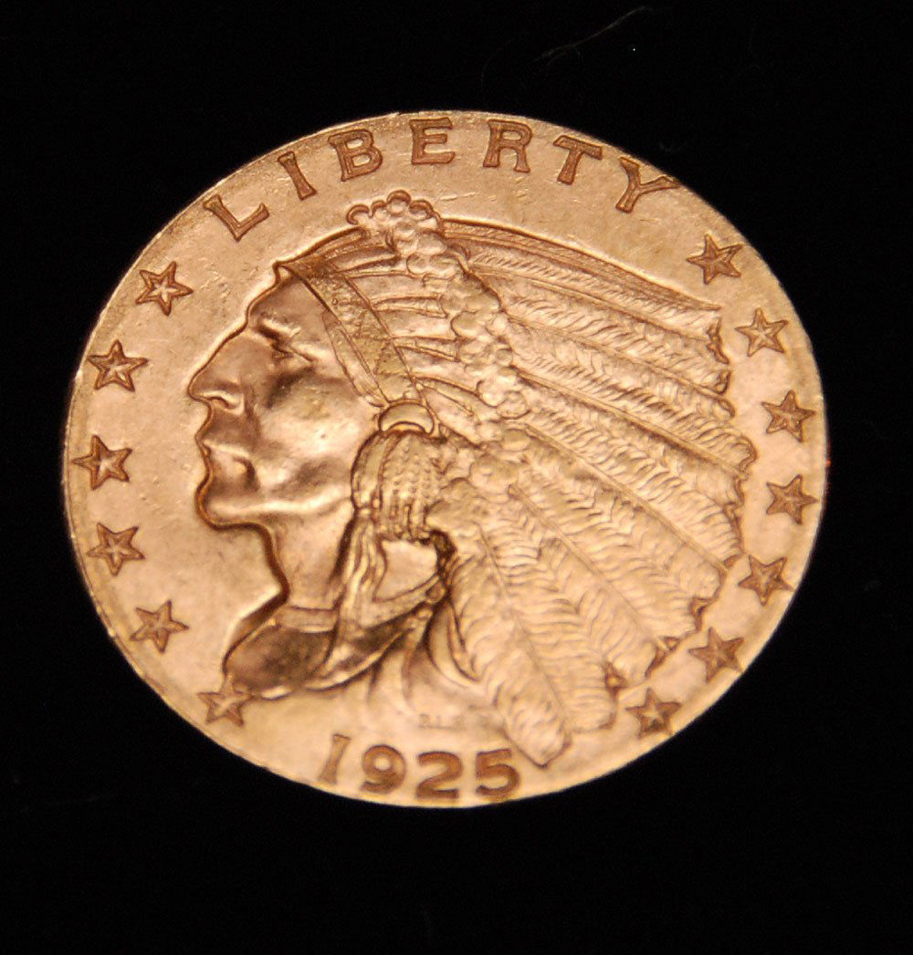 1925-D two and a half dollar gold coin: 1925-D two and a half dollar gold coin