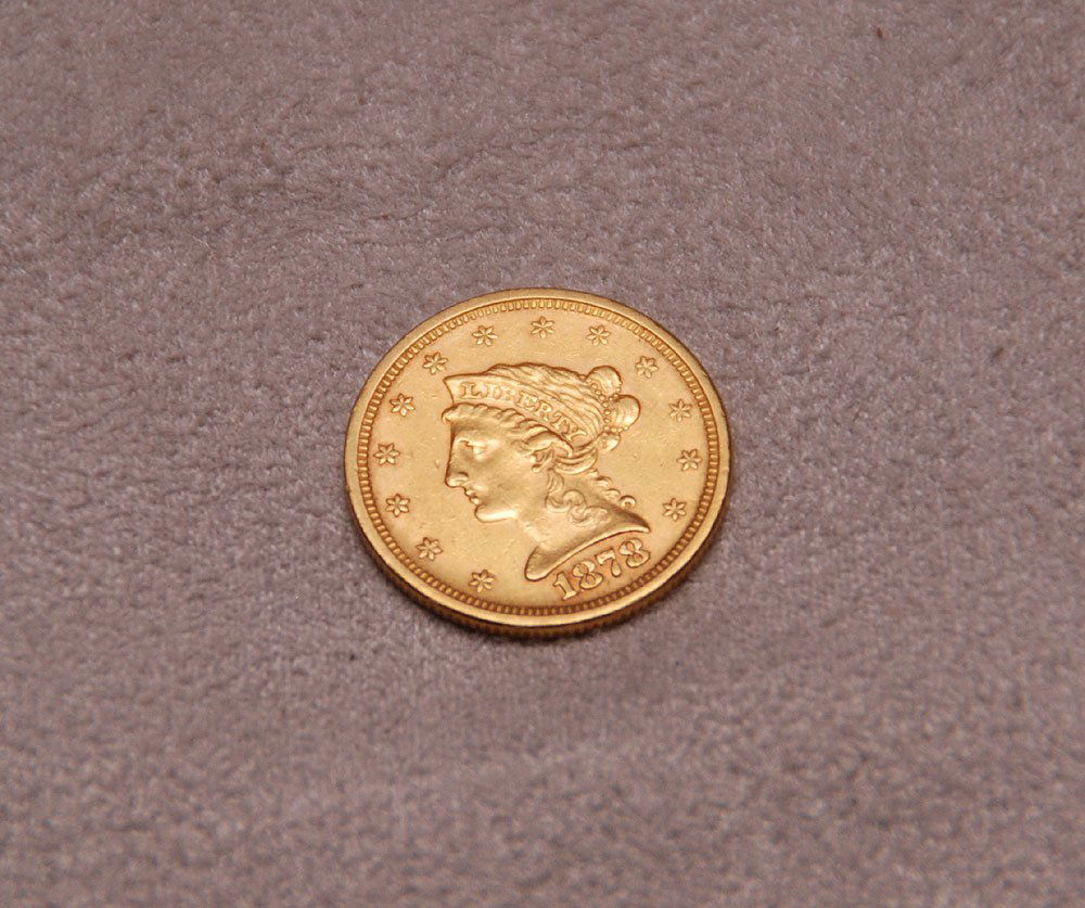 1878-S two and a half dollar gold coin: 1878-S two and a half dollar gold coin