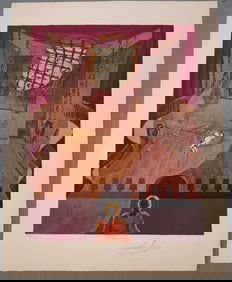 Salvador Dali (1904 - 1989) colored lithograph, 142/160, The Prison" from "Misfortune's Mistake, 25