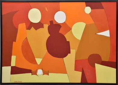 Arnold Weber, American, 1921-2010. oil on canvas, abstract composition, signed and dated November