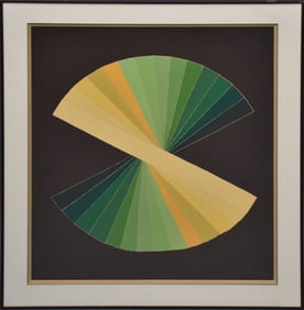 Secundo Arthur (American b.1927). Acacia serigraph in color titled Lemon Twist. Signed by the artist