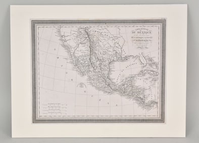 Vivien de Saint-Martin, Louis (French 1802-1896) Antique Map, Mexico, Carte Generale Du Mexique Ed
