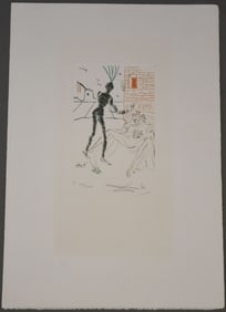 Salvador Dali (Spanish,1904-1989) Henry V, From Shakespeare, Etching in Colors, 17 3/4 x 12 3/4