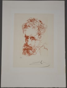 Salvador Dali (Spanish,1904-1989) Michelange 1968 Etching in colors 14 3/4 x 11 Inches (sheet) Ed.