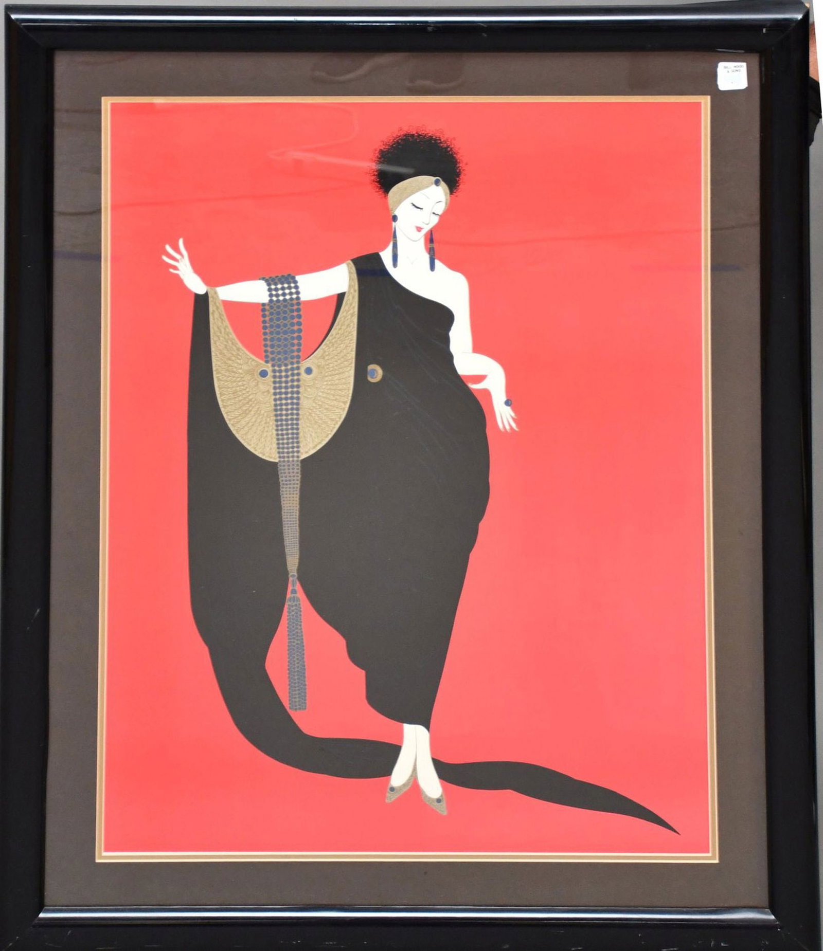 Erte (French, 1892–1990) "Glamour" Poster , 22 3/4 x 31 3/4 inches, framed 31 x 40 inches: Erte (French, 1892–1990) "Glamour" Poster , 22 3/4 x 31 3/4 inches, framed 31 x 40 inches
