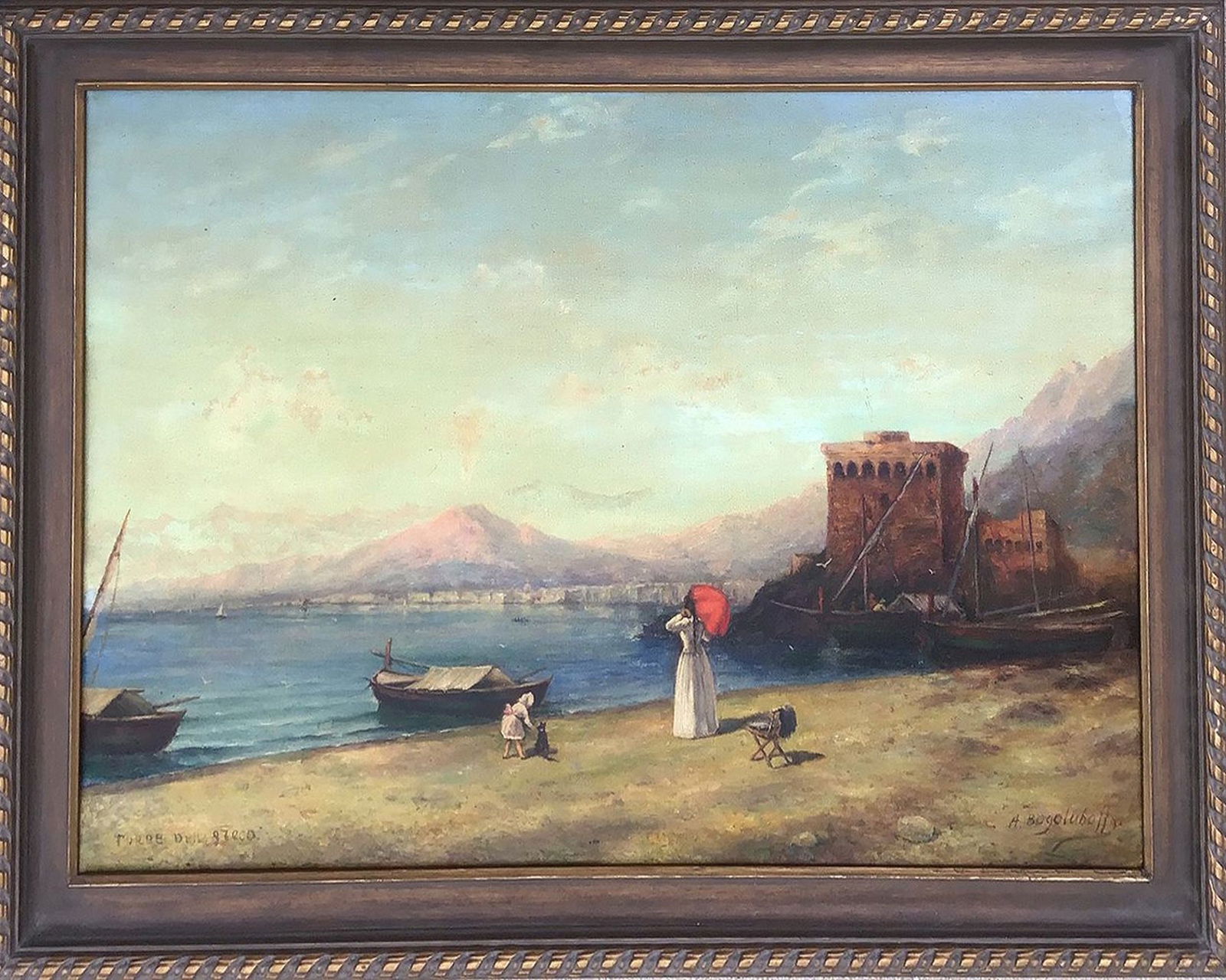 Russian Painting attributed to: Alexei Petrovich Bogoliubov  (Russian 1824 - 1896) oil on canvas, (1 of 7)