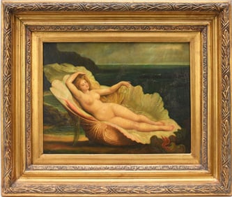 N. Henry Bingham (American, b. 1939) Oil on Board, "Birth of Venus" Signed Lower right Board size