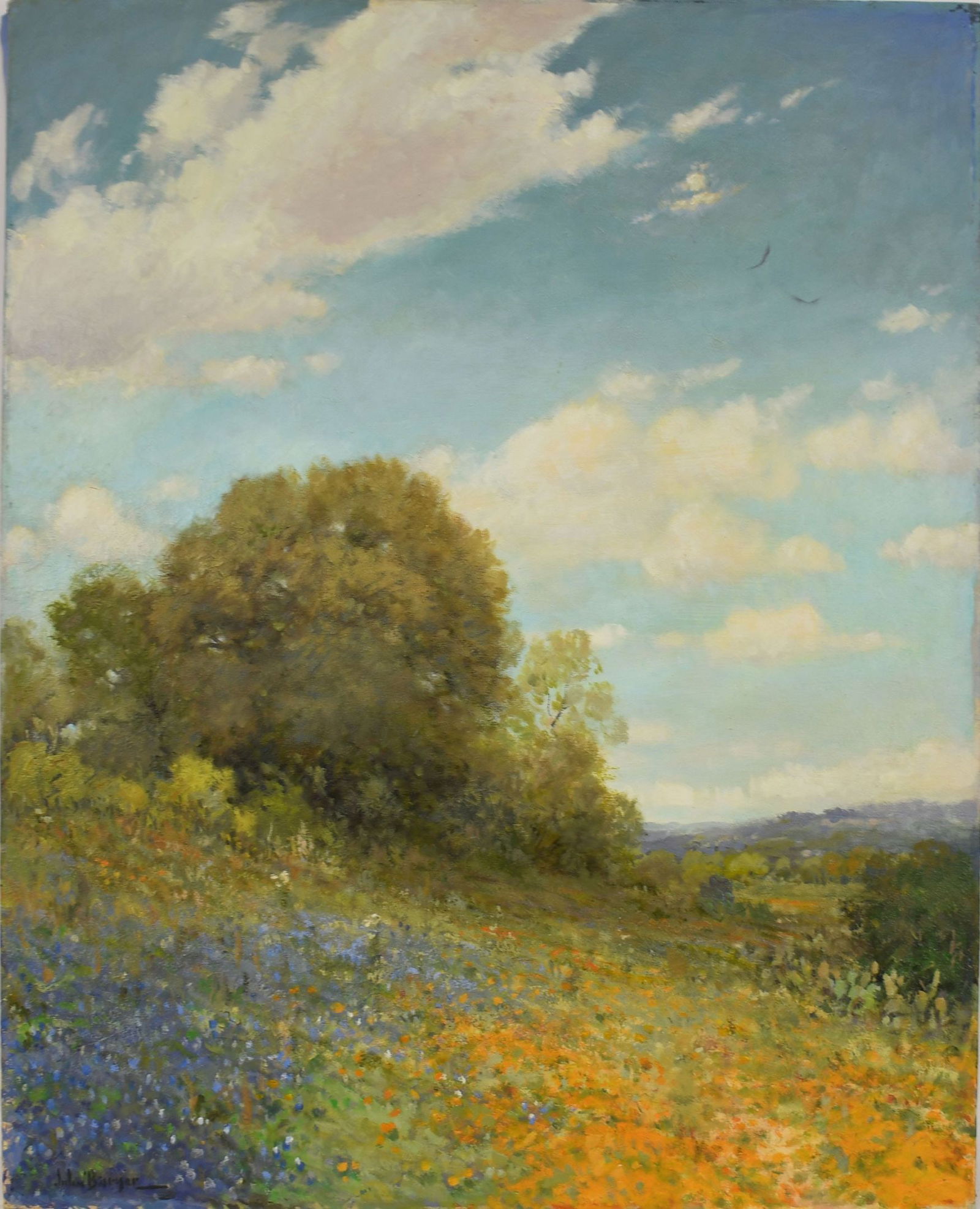 JOHN BARGER (American/Texas b. 1953)  oil on canvas, "Texas Hillside in Spring" signed lower left. (1 of 10)