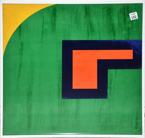 David Olin Modernist Painting, overall size is 20 x 20 inches