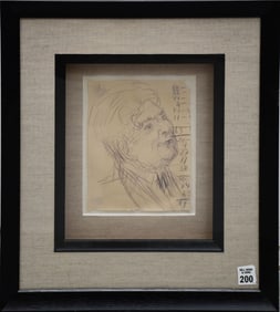 Pencil Portrait drawing, in shadow box frame, drawing 8 x 6 inches, overall framed size 18 x 16 x