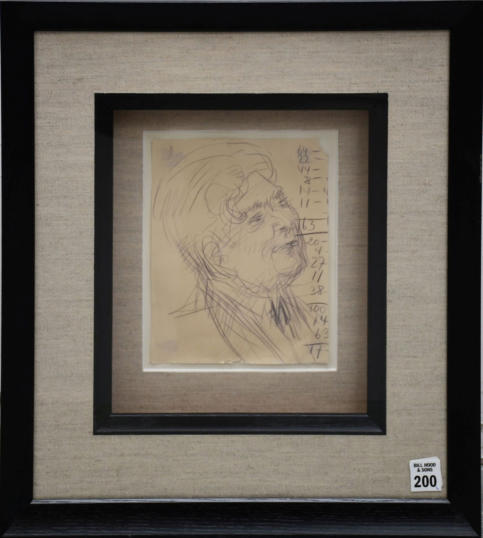 Pencil Portrait drawing, in shadow box frame, drawing 8 x 6 inches, overall framed size 18 x 16 x (1 of 6)