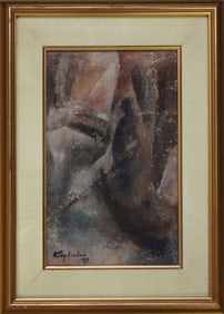 Italian School, Impressionist "Gondoliere??, Oil on Canvas, Signed Illegibly and Dated 69, Title,