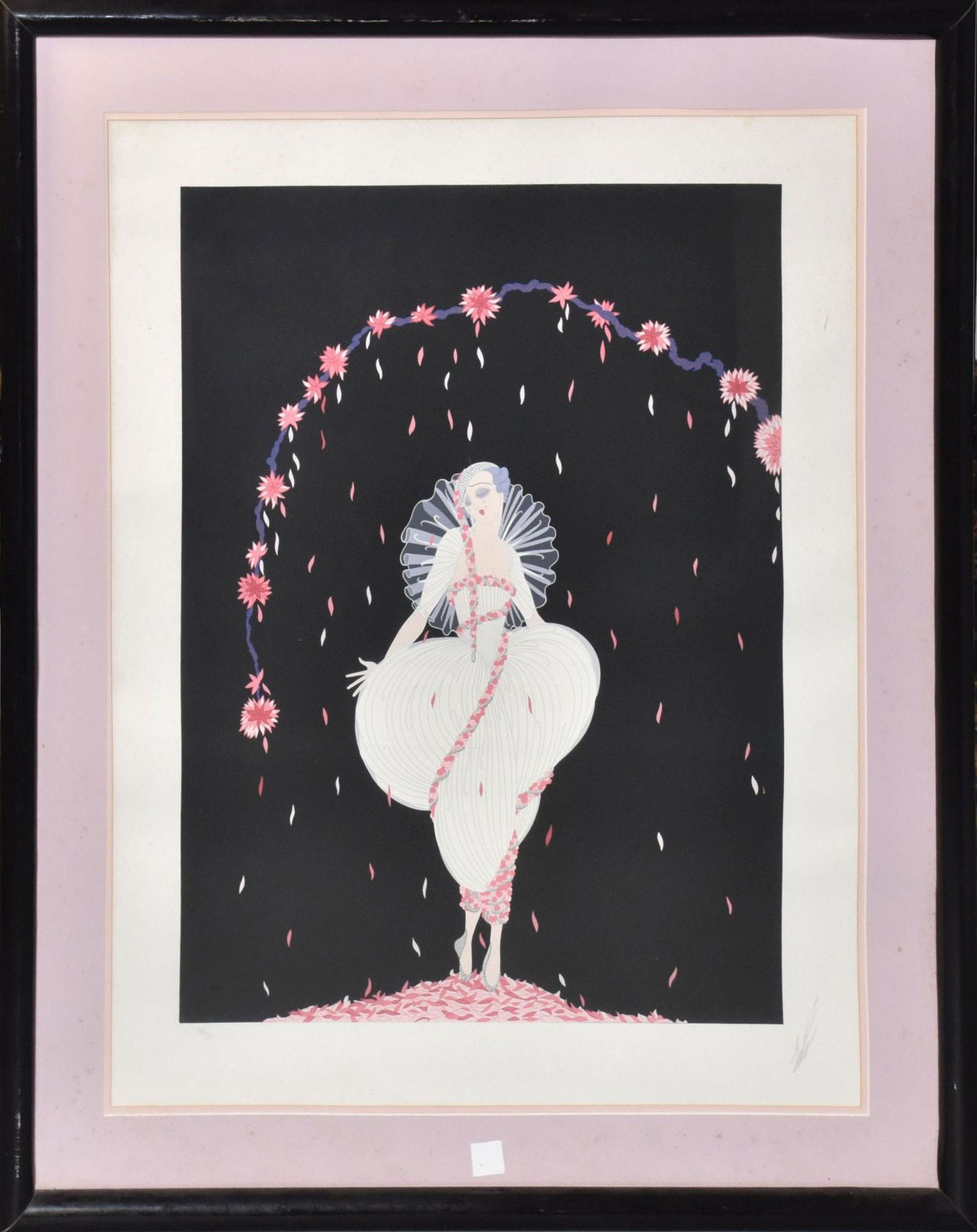 Erté (FRENCH, 1892–1990) serigraph, "Columbine", pencil signed lower right, printed 1983, limited (1 of 8)
