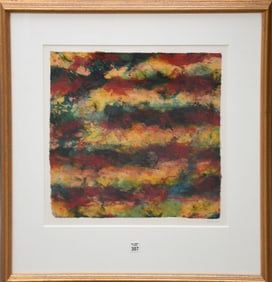 James Balla (Massachusetts Born 1956) Monoprint/Monotype on Japanese paper, Title: Abstract