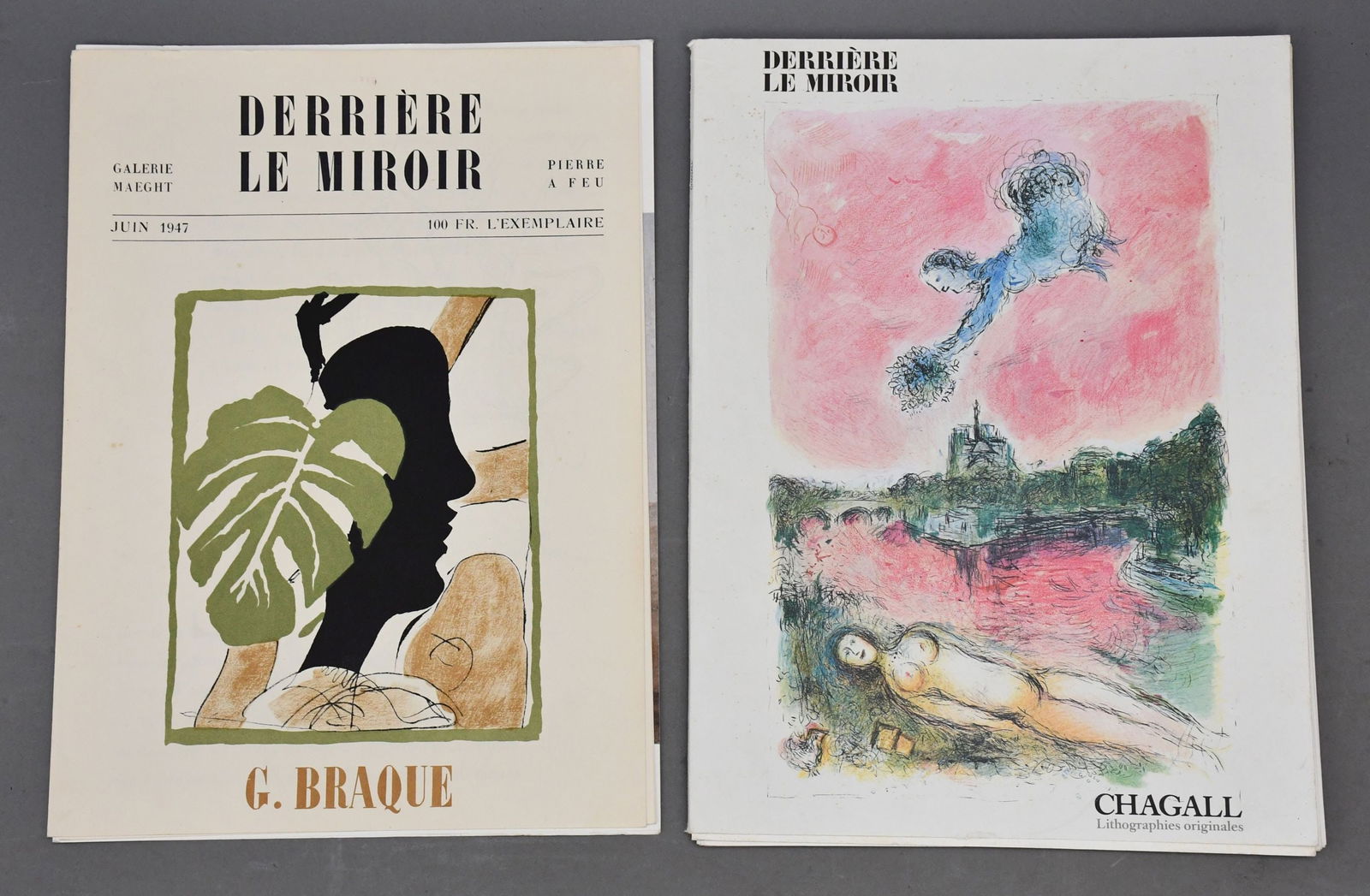 Derriere Le Miroir- Chagall Lithographs & Georges Braque- 15 x 11 inches (1 of 9)