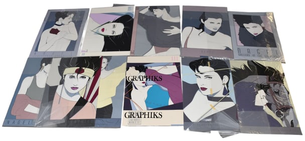 11 Patrick Nagel Mirage edition lithographs printed by dumas 36 x 24 inches