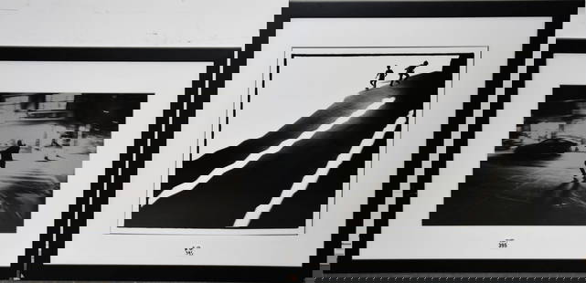2 Vincent Ricardel Photos:  Vincent Ricardel Photo/Print, Light Streek-2016. edition 1/20. sheet: 2 Vincent Ricardel Photos: Vincent Ricardel Photo/Print, Light Streek-2016. edition 1/20. sheet size is approx. 22 x 20-1/2 inches. Sold with V.Ricardel, in Pursuit-2017. edition 1/20. sheet size 17 x