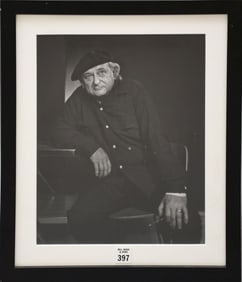 YOUSUF KARSH - Vintage Photograph of Sculptor Jacques Lipchitz, sight 13 x 10-1/2 overall size is