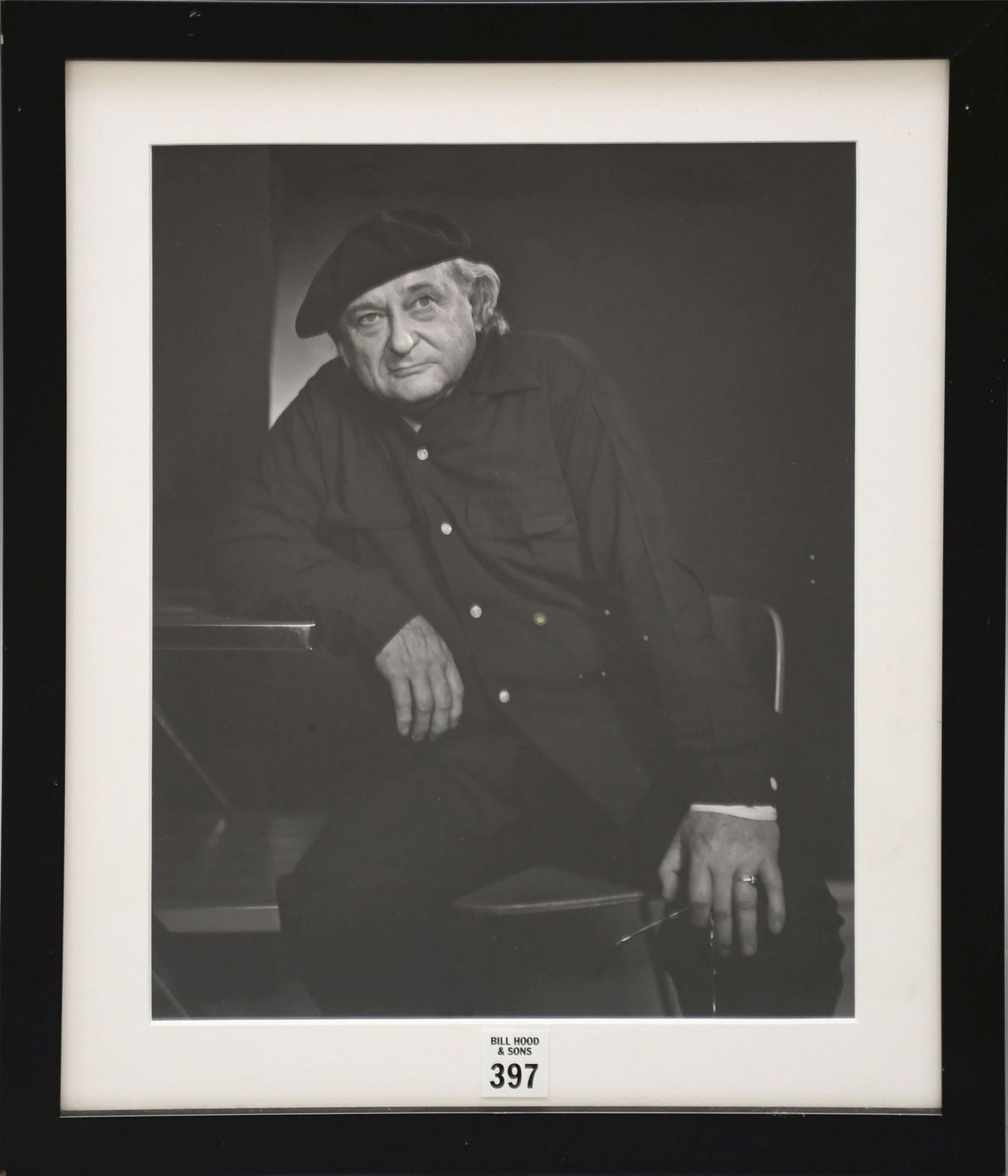 YOUSUF KARSH - Vintage Photograph of Sculptor Jacques Lipchitz, sight 13 x 10-1/2 overall size is (1 of 2)