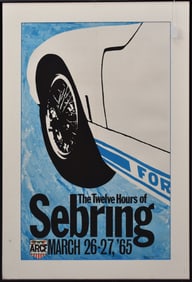 965 Twelve Days of Sebring Original Event Poster - An original "The Twelve days of Sebring" (March