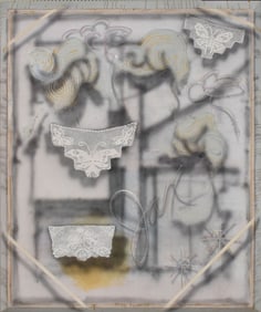 Jack (John) Edgar Lembeck (Born 1942) "Strange Bird" 60" x 72"
