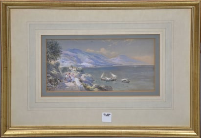 CHARLES ROWBOTHAM (British 1856 – 1921) Watercolor, 19th Century Untitled, 1902. mountain