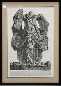 Giovanni Battista Piranesi (Italian, 1720-1778) An antique etching of 'Trofeo di Ottaviano Augusto.