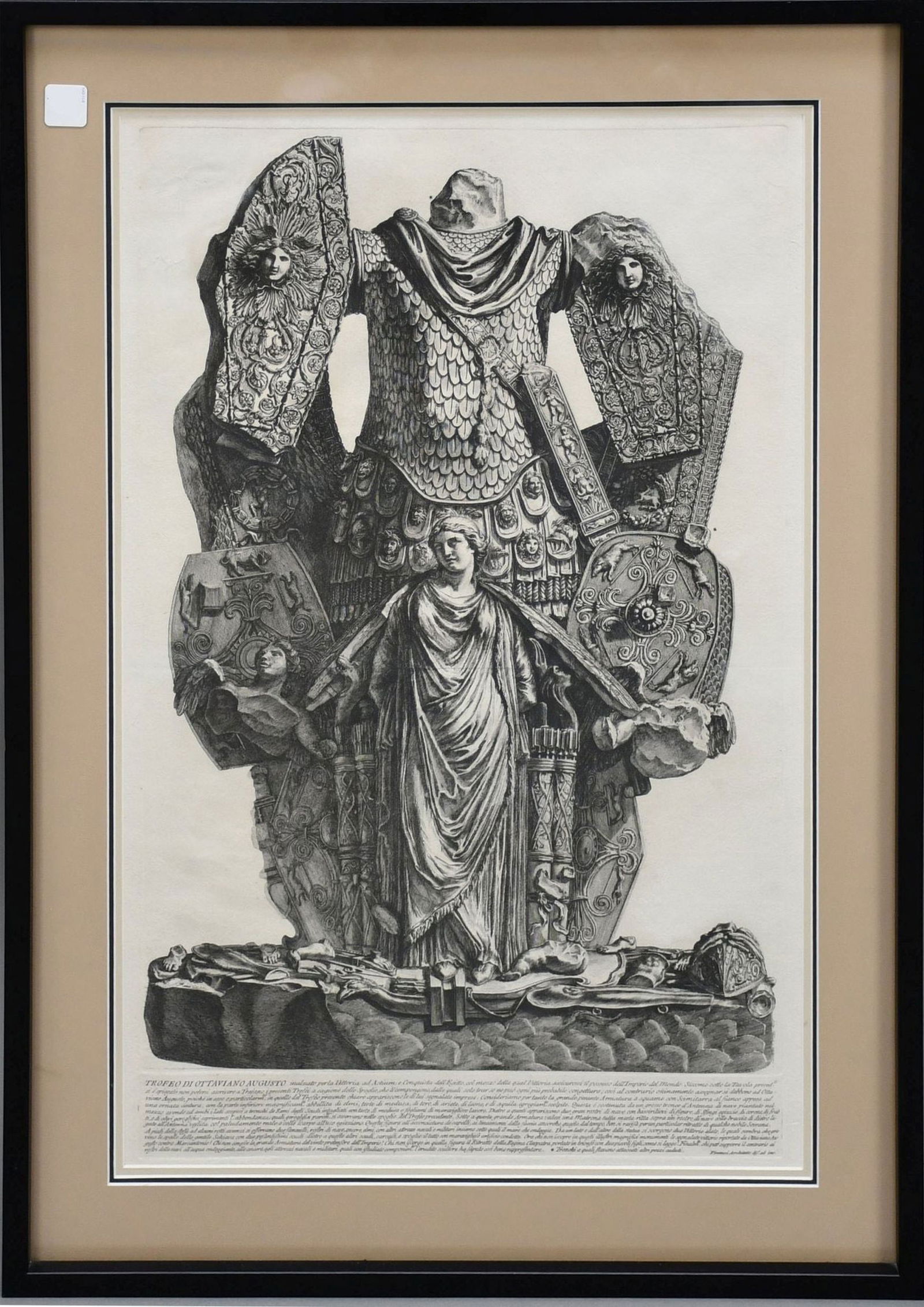 Giovanni Battista Piranesi (Italian, 1720-1778) An antique etching of 'Trofeo di Ottaviano Augusto. (1 of 9)