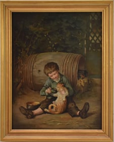 Prangs American Chromos "The Doctor" Chromo-lithograph, After Henry Bacon 13 x 10 inches