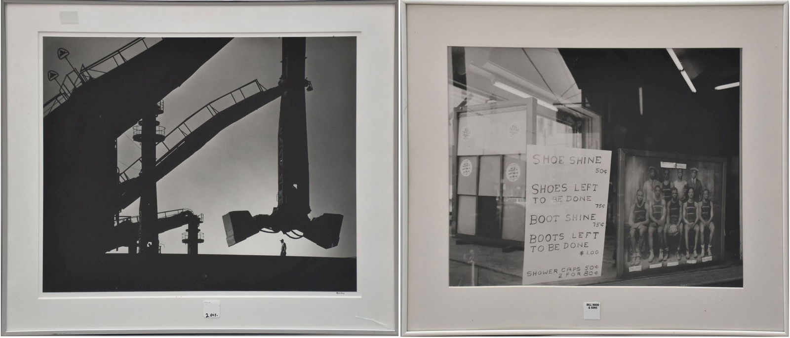 2 Photographs: CLYDE HARE (1927 – 2009) American, 20th Century Untitled (Man and Machine) Silver (1 of 11)