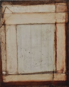 20th Century Contemporary Art Piece: Frame/Panel, signed Pancer-81, 24 x 20 inches