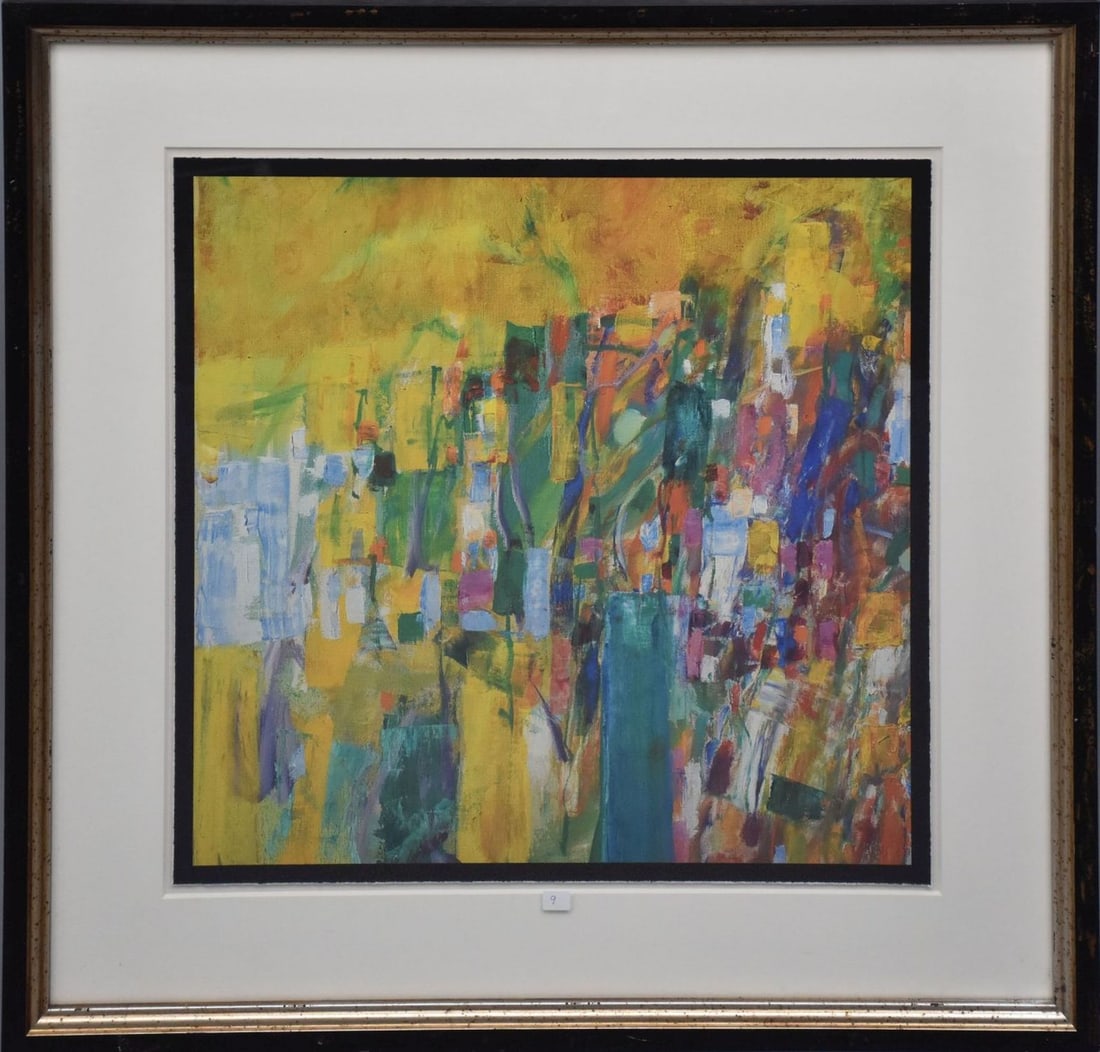 Josh Dayton (Born 1956) oil and pastel on paper unsigned 23 x 23 inches 34 x 34 inches (1 of 5)