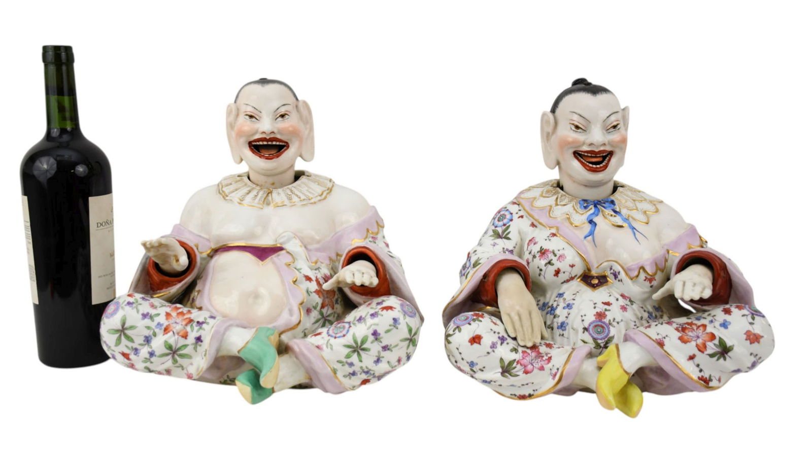 A Pair of Meissen Pagoda Figures "Nodders" - German, C. 19th century. A pair of large Meissen