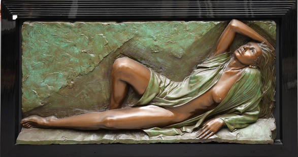 Bill Mack Original Bonded Bronze Sculpture "Radiance", Signed & Numbered, 40"h x 74"L: Bill Mack Original Bonded Bronze Sculpture "Radiance", Signed & Numbered, 40"h x 74"L