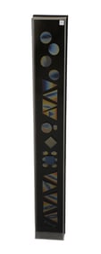 Greg Copeland (American 20th c.) 3 Dimensional Iridescent Sculpture in Acrylic Shadow Box with Black