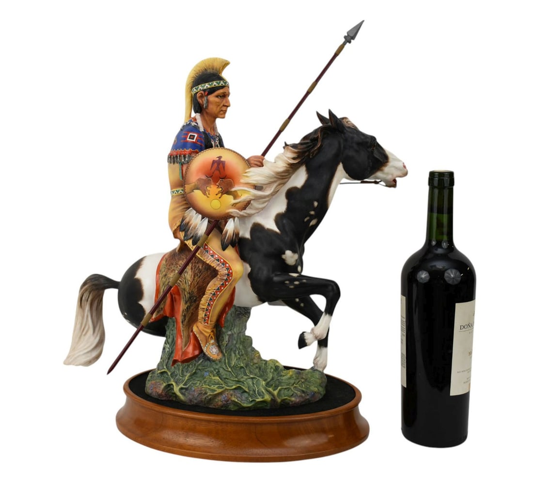 Royal Doulton Porcelain Indian Brave (17"h x 10"w Indian), Base Not Attached: Royal Doulton Porcelain Indian Brave (17"h x 10"w Indian), Base Not Attached