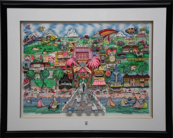 Charles Fazzino 3-D pop art Best of Boca ed. 315/400, Pencil signed lower right- image size 23 x 31
