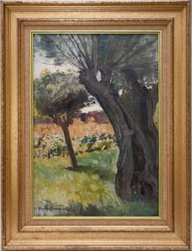 Claude Firmin (French, 1864-1944) Le Olivedes, 21 1/2 x 15 inches, left dated, overall frame size