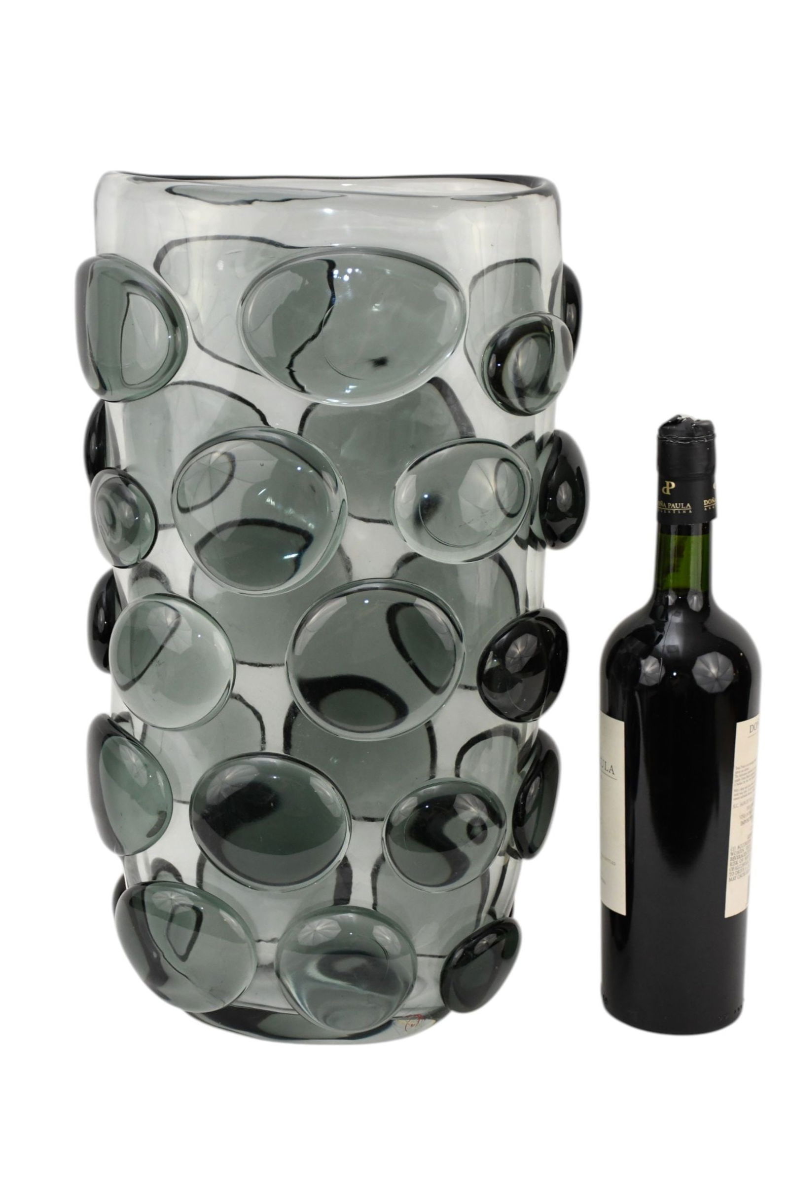 Murano Art Glass Oversized Vase, Label Reads Vetro Artisico, Illegibly Signed, 17"h x 11"w (1 of 9)