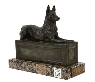 Frances Bryant Godwin (American, 1892-1975) Bronze Dog Figure - Frances Bryant Godwin (New