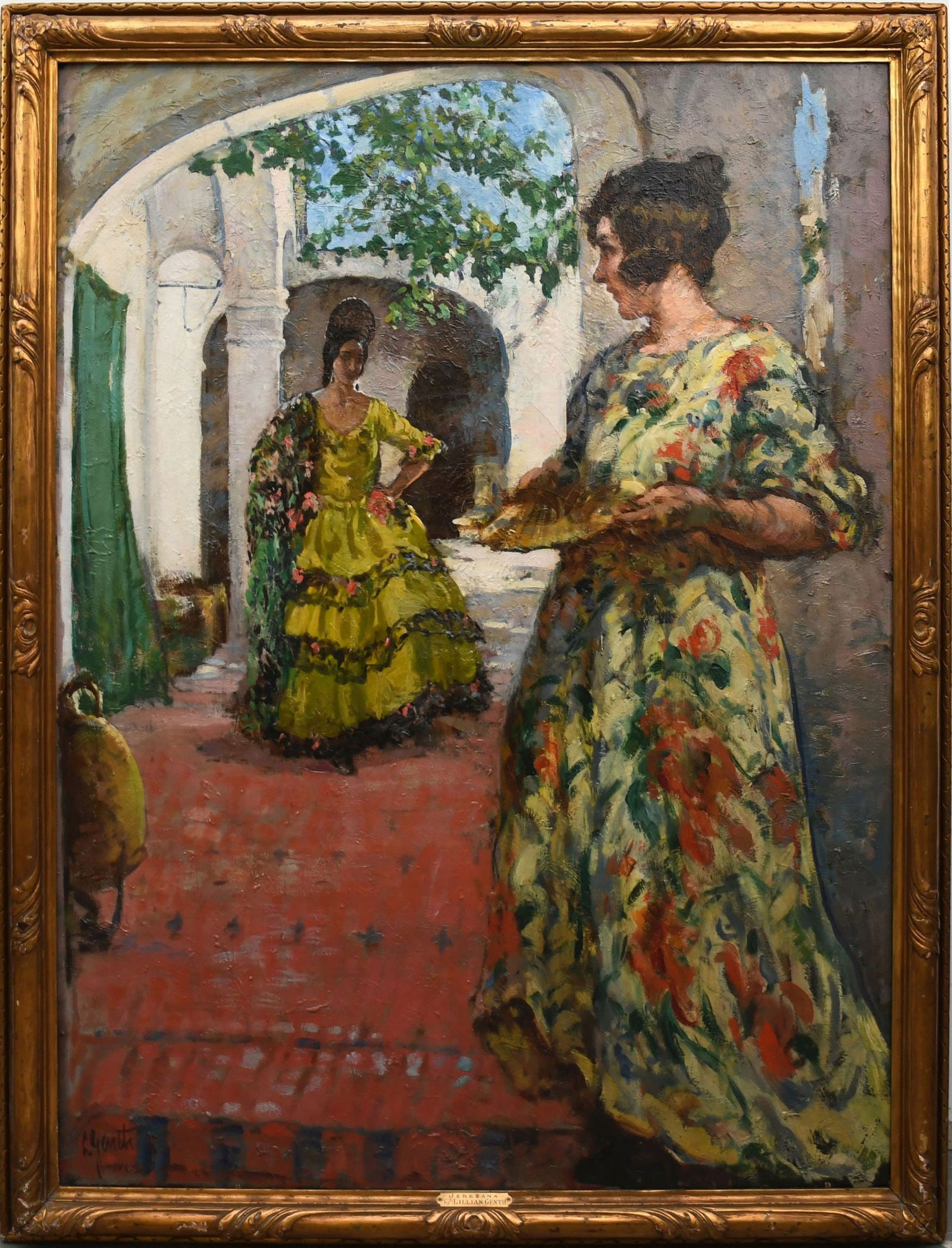 Lilian Genth (American, 1876-1953) Large oil on canvas, Spanish Dancers signed lower left side in (1 of 10)