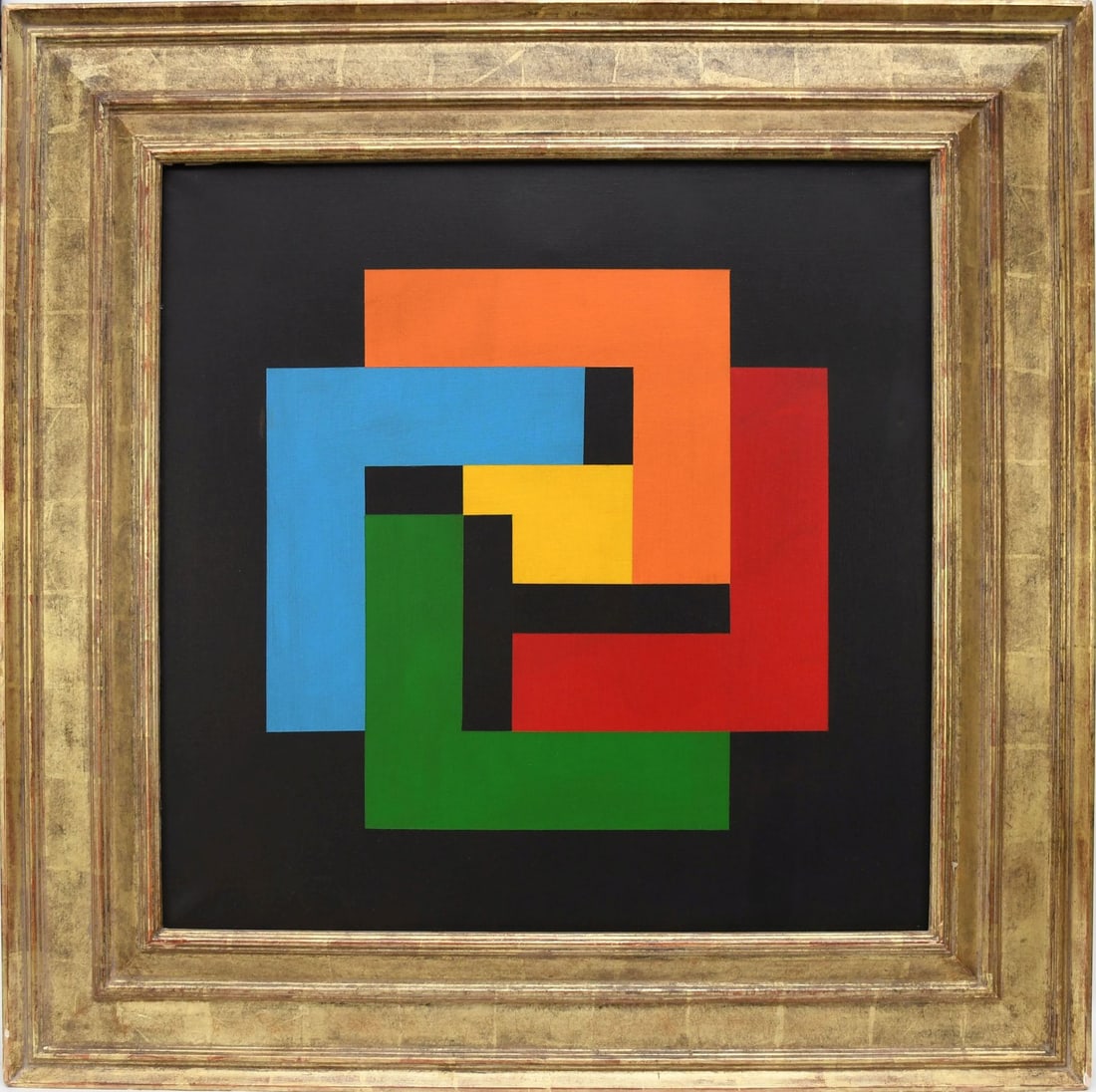 Jules Engle (American. 1909-2003) oil on canvas, Abstract Composition. signed in pencil on reverse. (1 of 7)