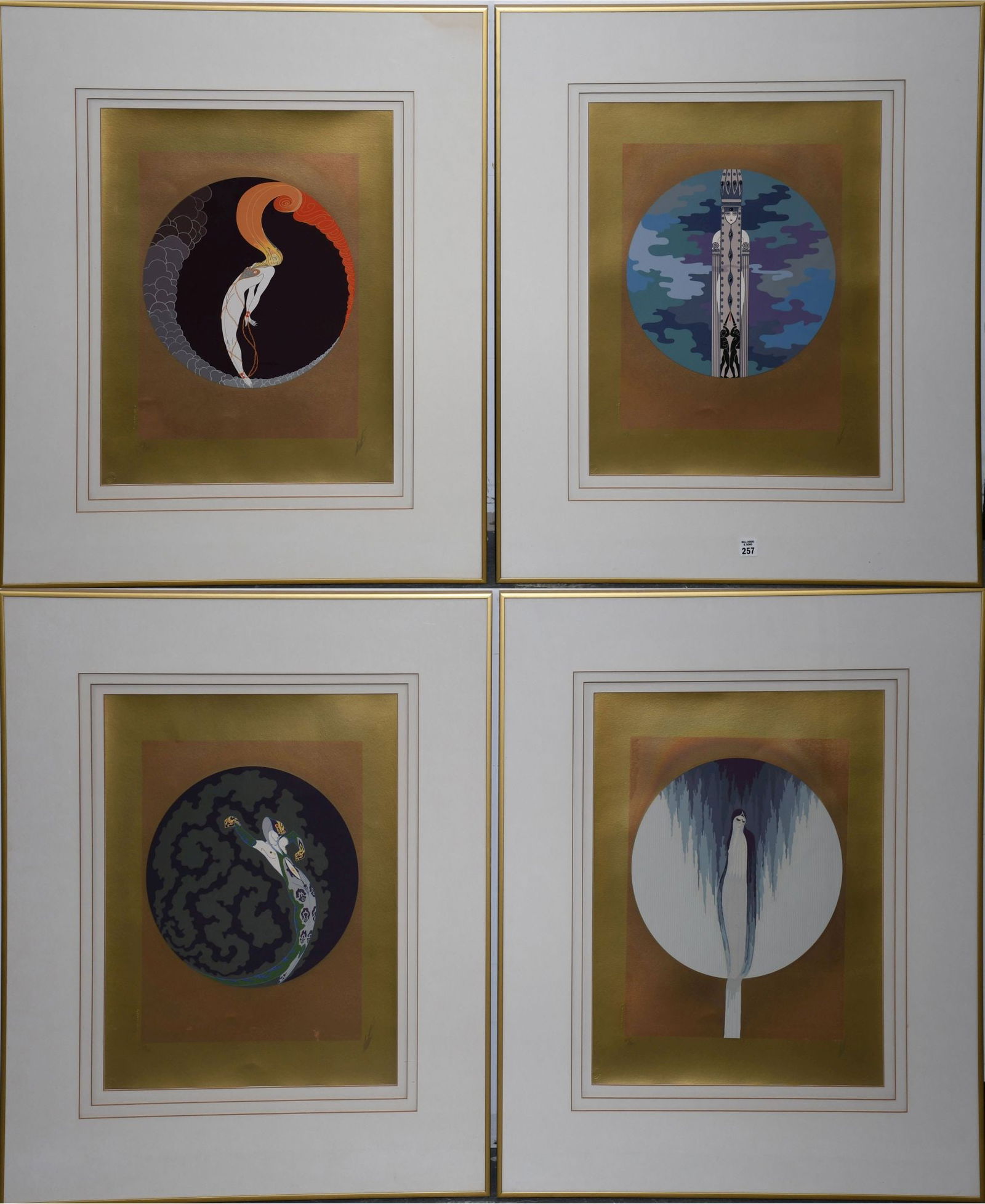 Erté 4 Emotions Portfolio -Circle Fine Art Corporation, Chicago, 1980; the complete portfolio of (1 of 15)