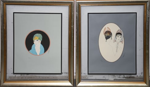 2 Erté Lithographs. Pencil signed and numbered 158/300. signt size is 15-1/2 x 19-1/2 inches.  and