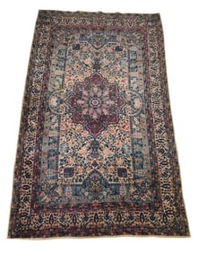 Tabriz blue rug/carpet, 4'4"x7'6"