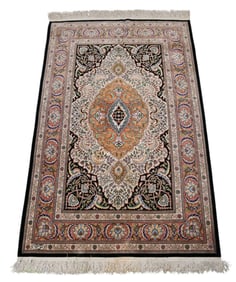 Silk Turkish Hereke rug / carpet 4'10" x 3 feet